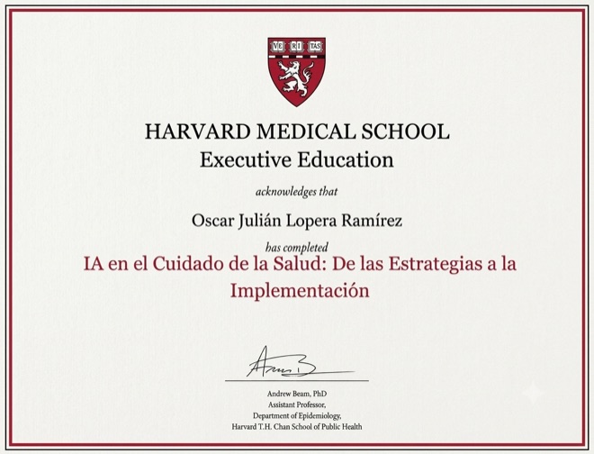 Diploma: AI in Health Care — Harvard Medical School, Executive Education